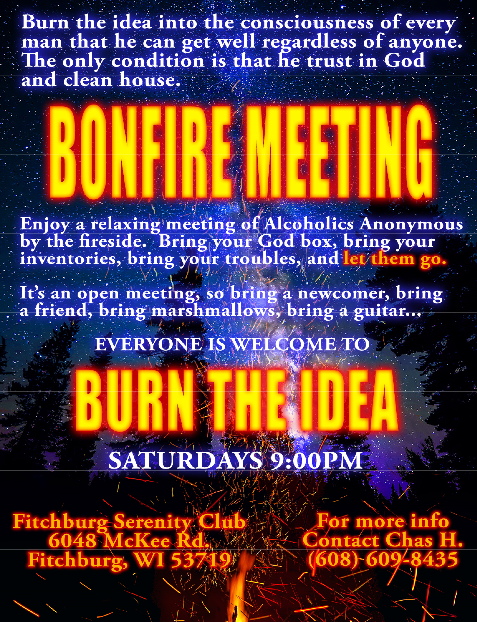 Bonfire AA Meetings at Fitchburg Serentiy Club