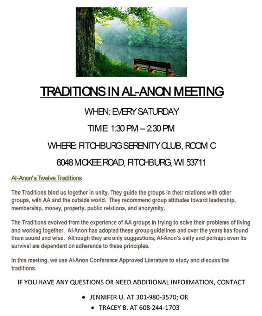 Traditions in Al Anon New Meeting Fitchburg Serenity Club